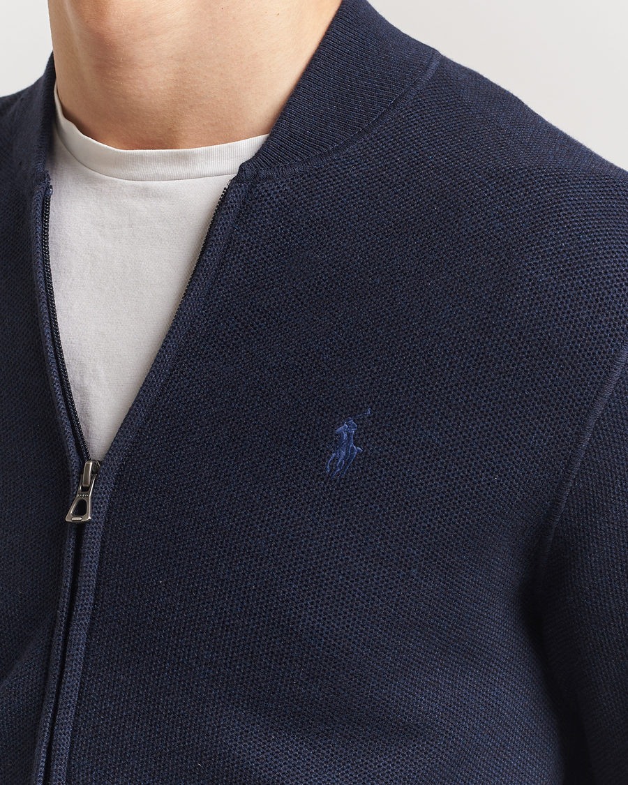 Herre | Gensere | Polo Ralph Lauren | Cotton Full Zip Sweater Navy Heather