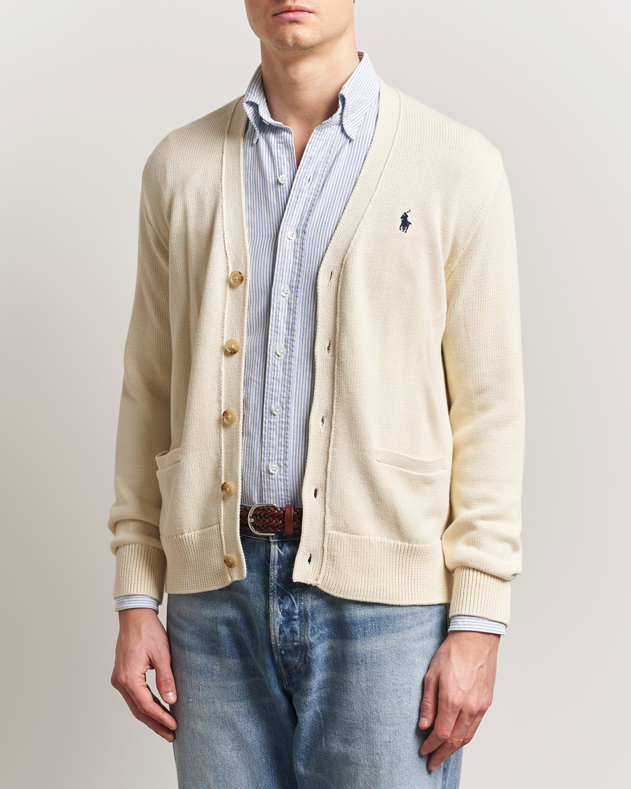 Herre | Gensere | Polo Ralph Lauren | Cotton Cardigan Andover Cream