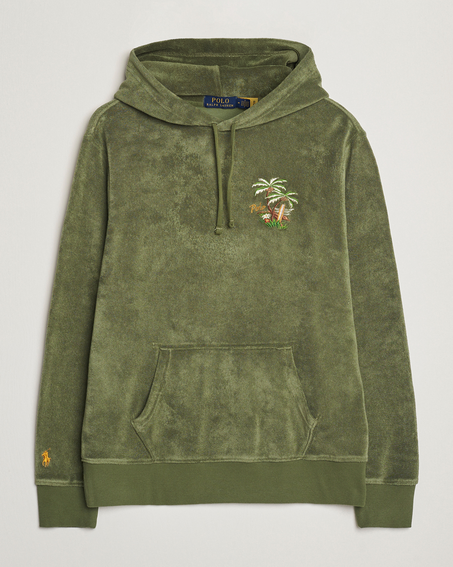 Herre | Gensere | Polo Ralph Lauren | Cotton Terry Printed Hoodie Tree Green
