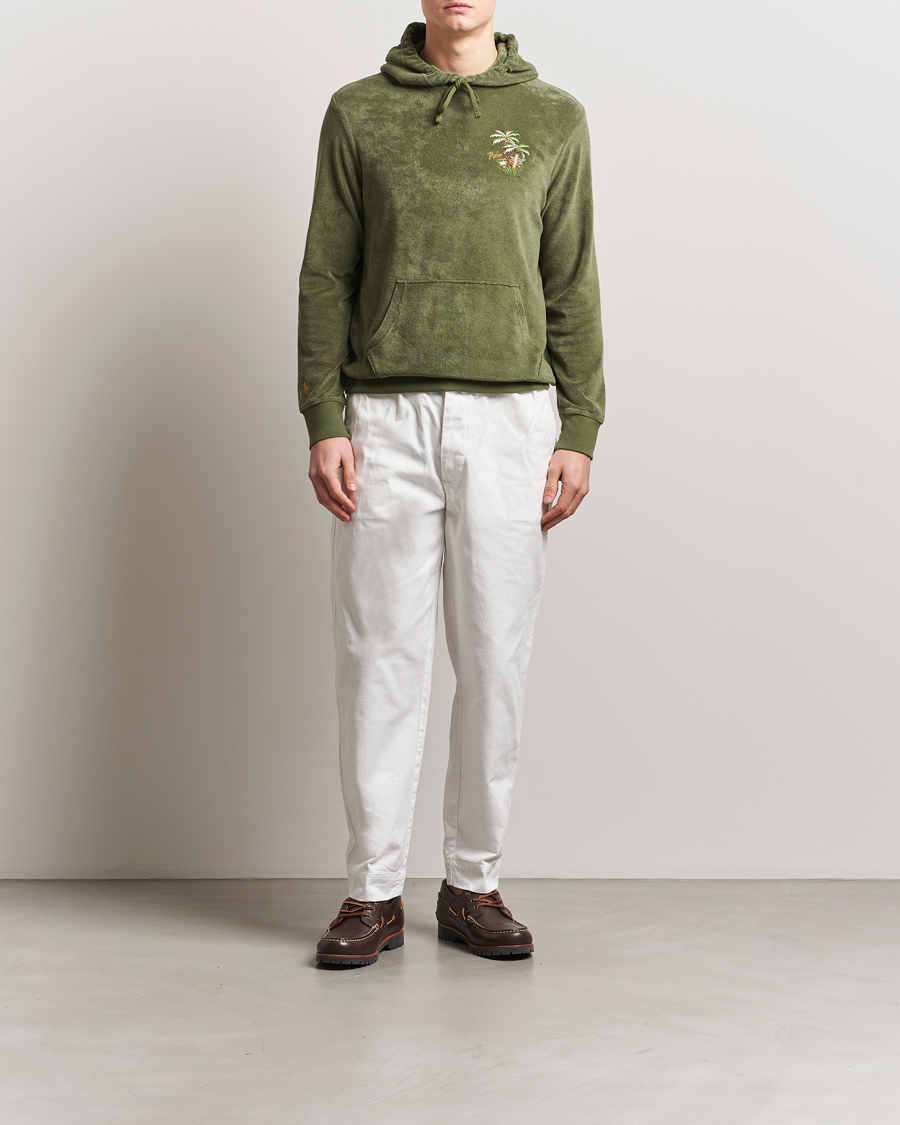 Herre | Gensere | Polo Ralph Lauren | Cotton Terry Printed Hoodie Tree Green