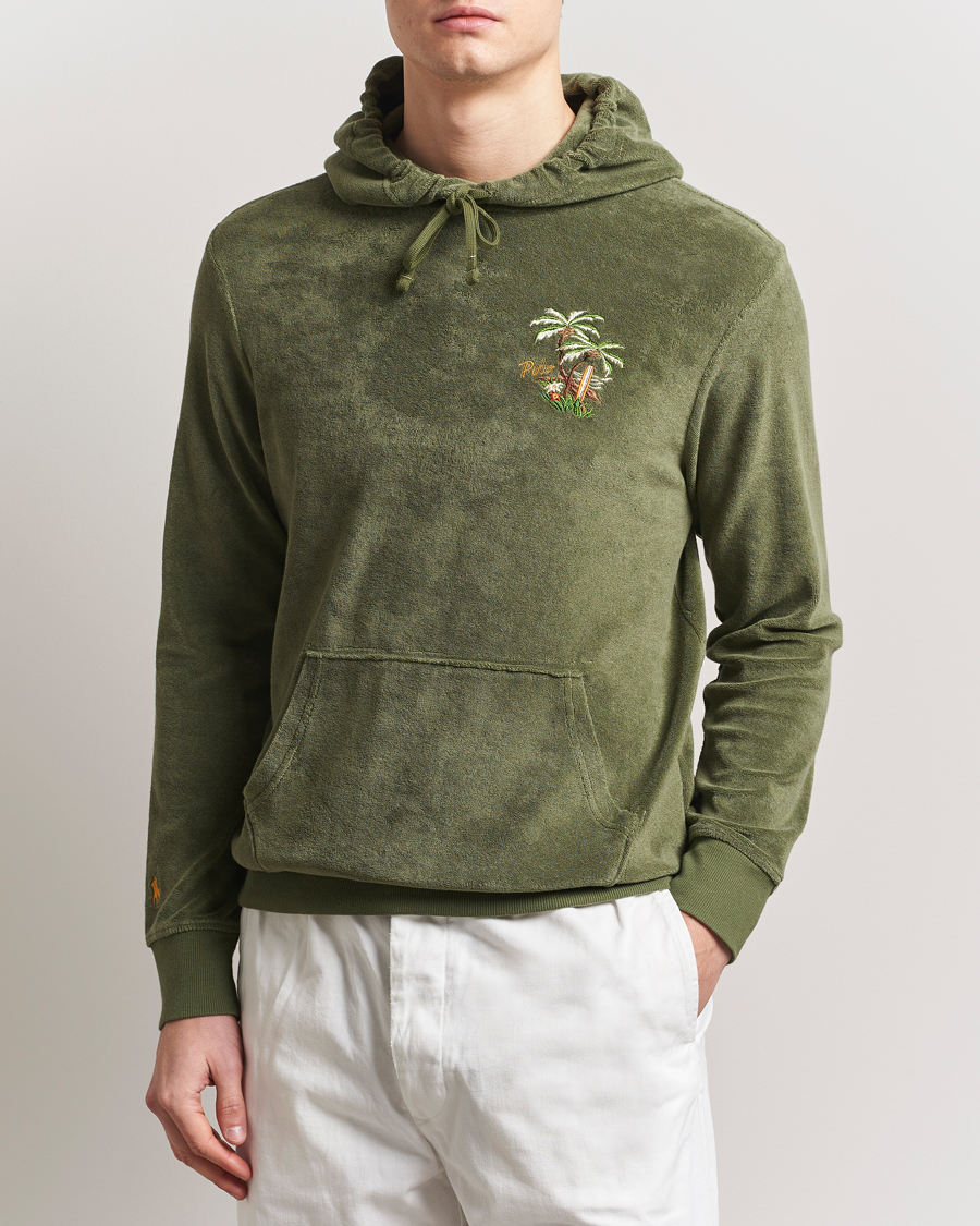 Herre | Gensere | Polo Ralph Lauren | Cotton Terry Printed Hoodie Tree Green