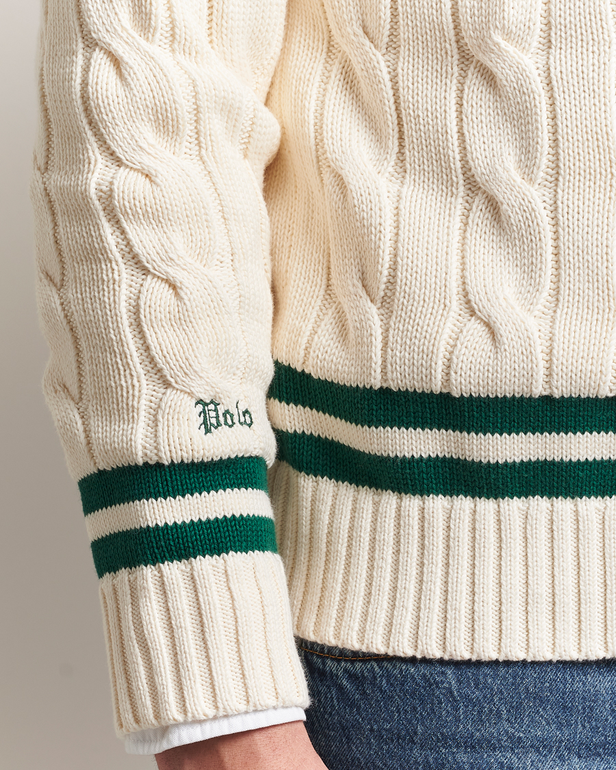 Herre | Gensere | Polo Ralph Lauren | Cricket V-Neck Sweater Cream/New Forest