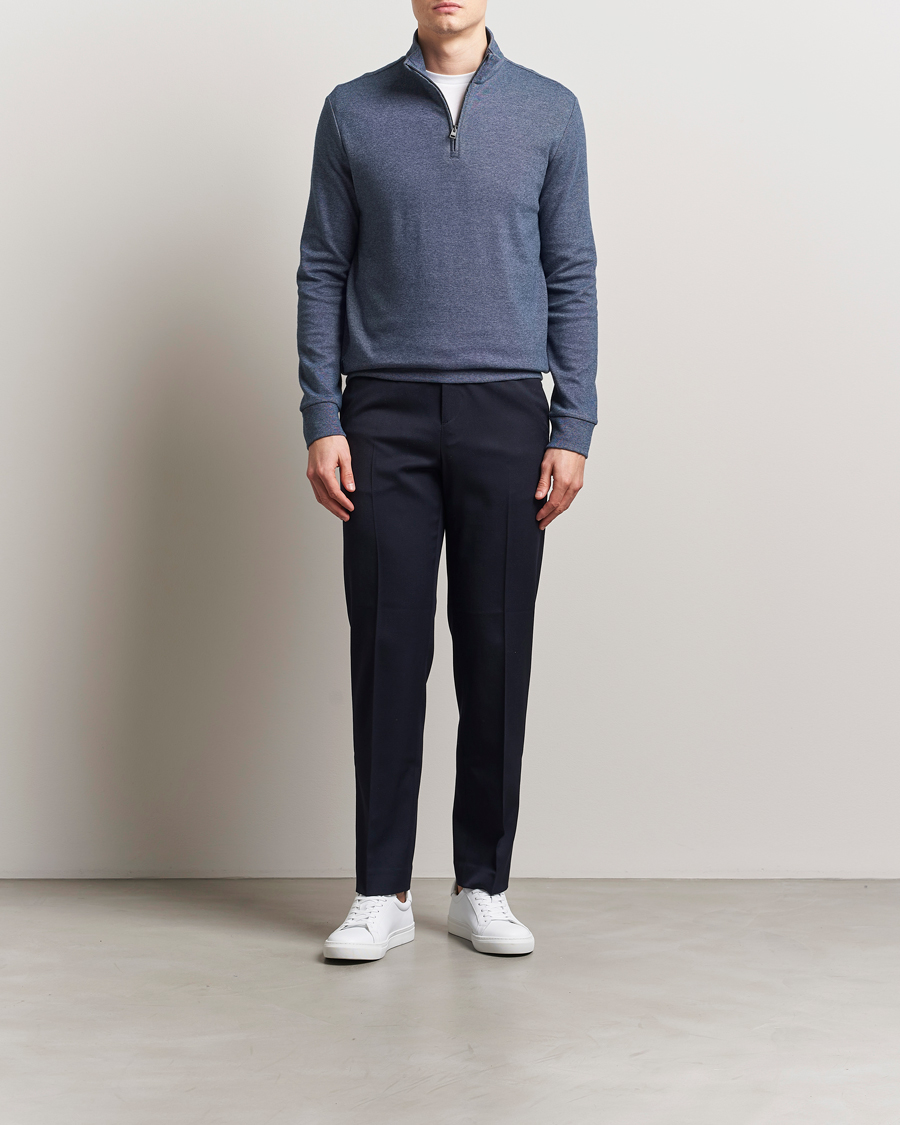 Herre | Gensere | Polo Ralph Lauren | Luxury Texture Half Zip Spring Navy Heather