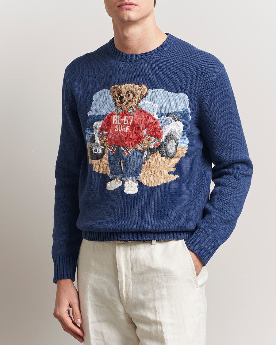 Herre | Gensere | Polo Ralph Lauren | Bear Knitted Sweater Light Navy