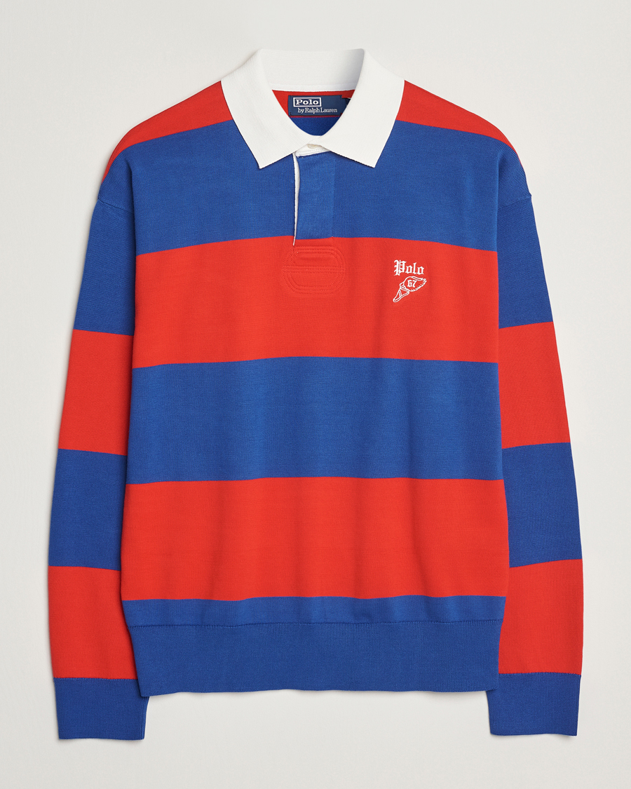 Herre | Gensere | Polo Ralph Lauren | Knitted Striped Rugby Blue/Red