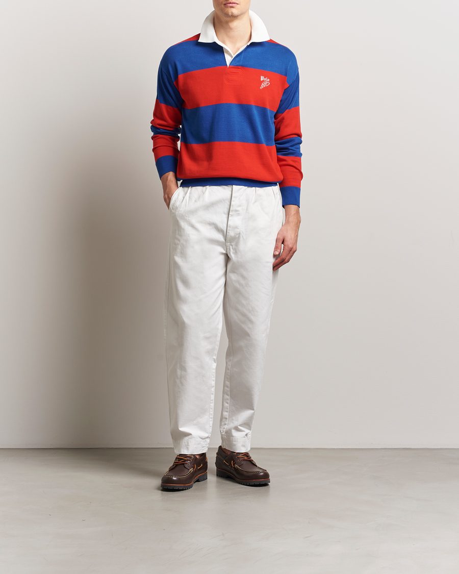 Herre | Gensere | Polo Ralph Lauren | Knitted Striped Rugby Blue/Red