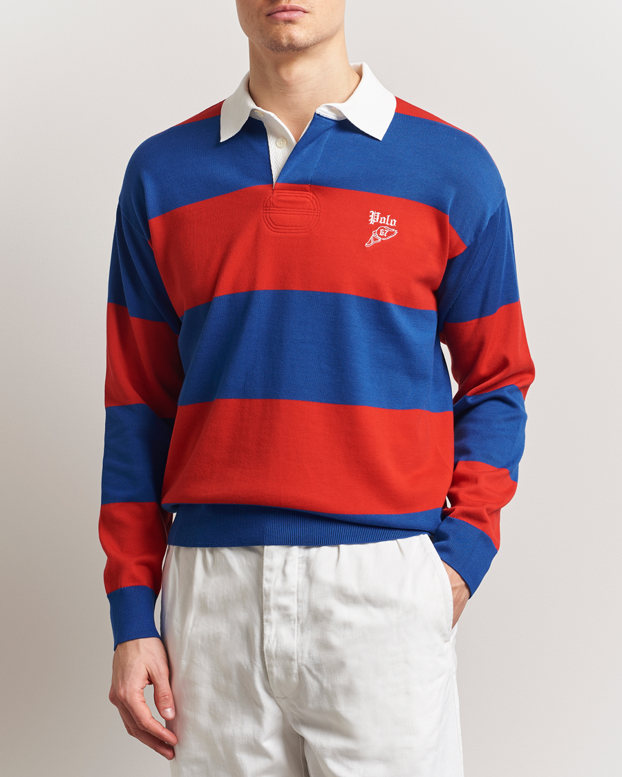 Herre | Gensere | Polo Ralph Lauren | Knitted Striped Rugby Blue/Red