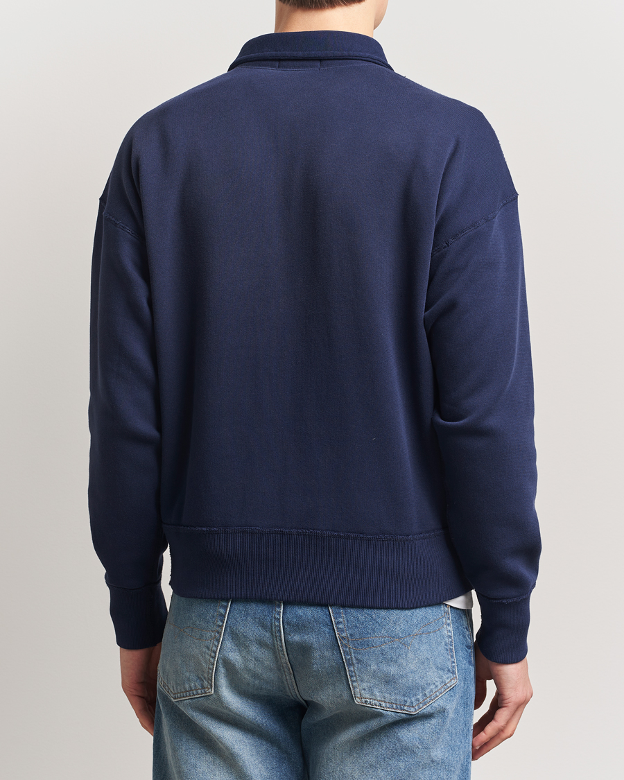 Herre | Gensere | Polo Ralph Lauren | Printed Fleece Half Zip Sweater Cruise Navy