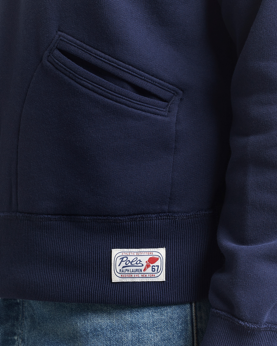 Herre | Gensere | Polo Ralph Lauren | Printed Fleece Half Zip Sweater Cruise Navy