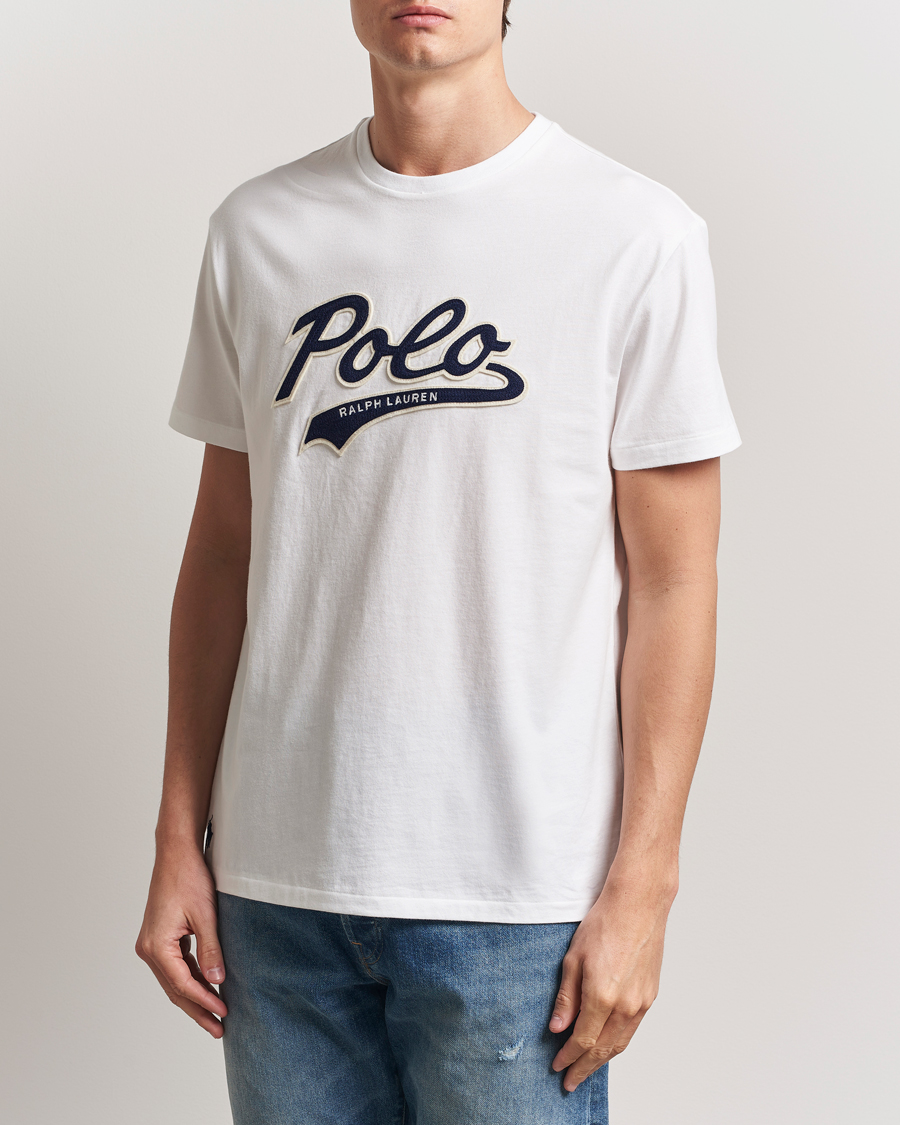 Herre | T-Shirts | Polo Ralph Lauren | Crew Neck Logo T-Shirt White