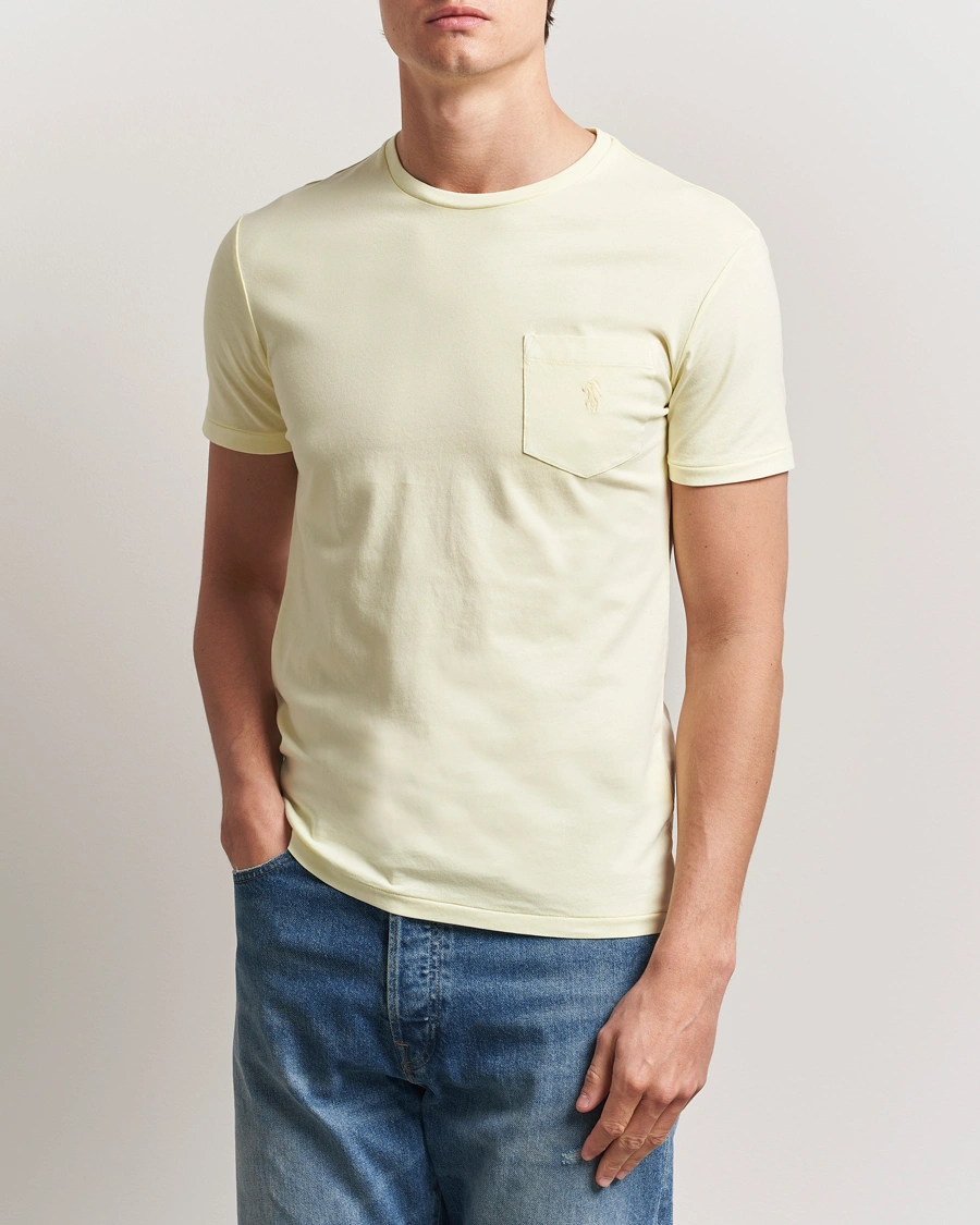 Herre | T-Shirts | Polo Ralph Lauren | Crew Neck Pocket T-Shirt Lime