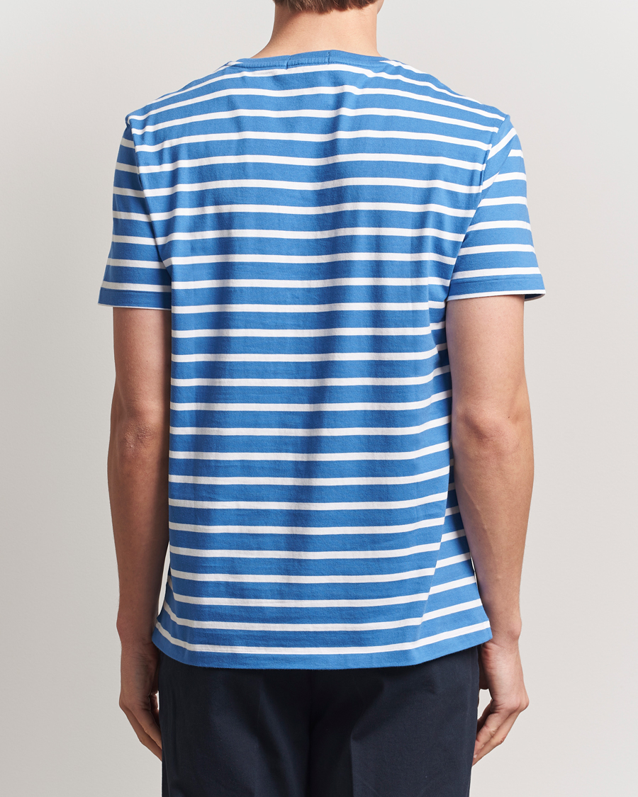 Herre | T-Shirts | Polo Ralph Lauren | Custom Slim Fit Striped T-Shirt Embayment Blue/White
