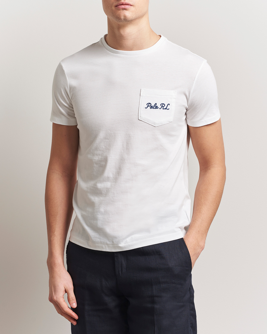 Herre | T-Shirts | Polo Ralph Lauren | Iconic Bear Crew Neck T-Shirt White
