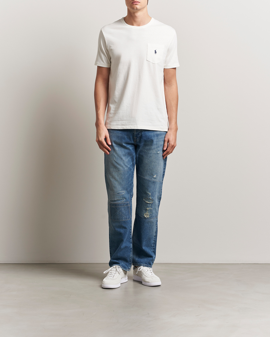 Herre | T-Shirts | Polo Ralph Lauren | Cotton Linen T-Shirt Nevis