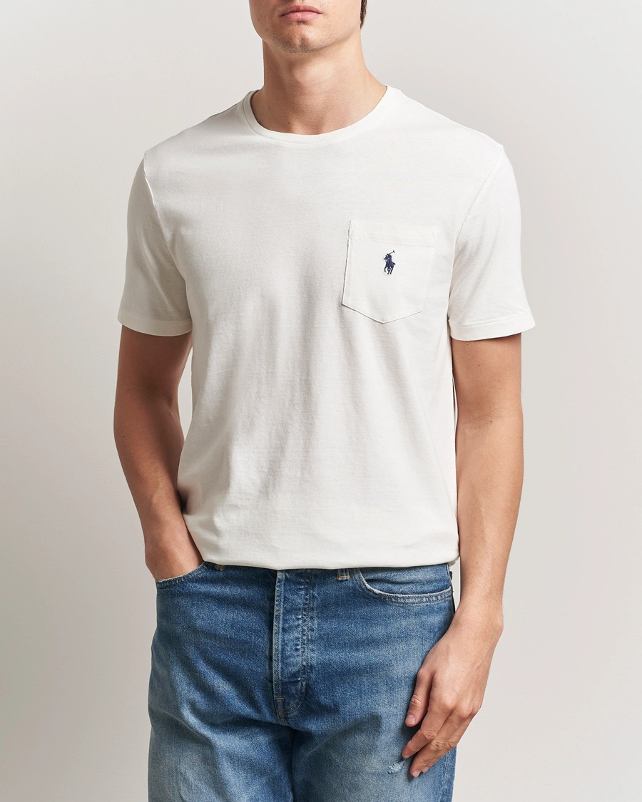 Herre | T-Shirts | Polo Ralph Lauren | Cotton Linen T-Shirt Nevis