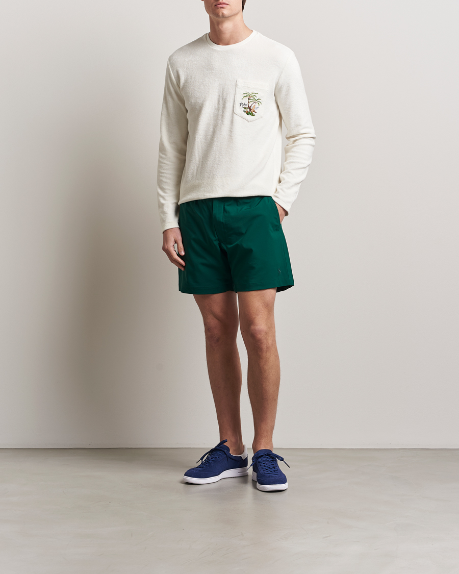 Herre | T-Shirts | Polo Ralph Lauren | Cotton Terry Printed Long Sleeve T-Shirt Nevis