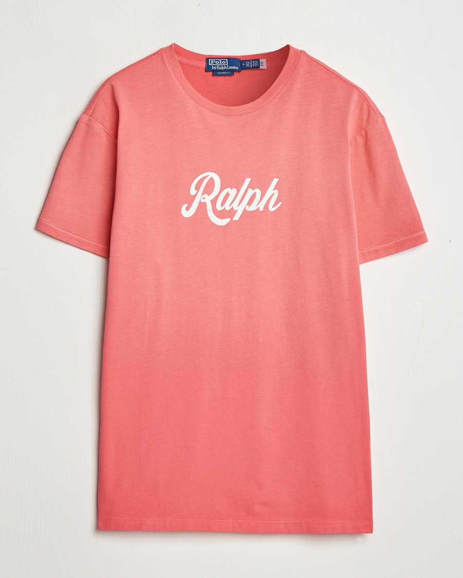 Herre | T-Shirts | Polo Ralph Lauren | Printed Ralph T-Shirt Pale Red