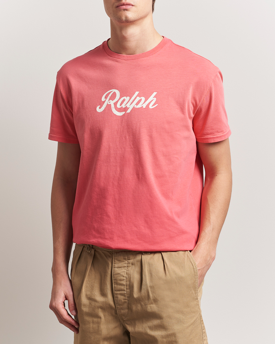 Herre | T-Shirts | Polo Ralph Lauren | Printed Ralph T-Shirt Pale Red