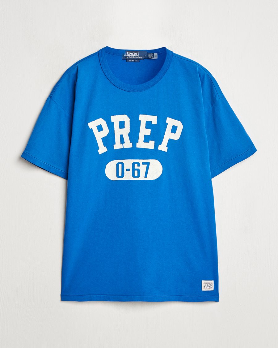 Herre | T-Shirts | Polo Ralph Lauren | Vintage Crew Neck T-Shirt Heritage Blue