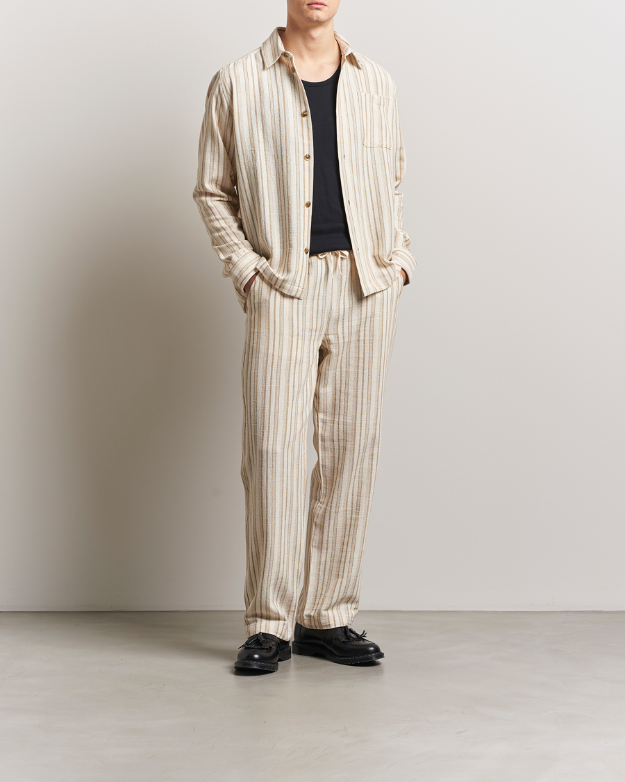 Herre | Bukser | LES DEUX | Houston Stripe Cotton Pants Ivory