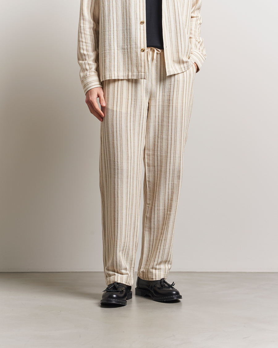 Herre | Bukser | LES DEUX | Houston Stripe Cotton Pants Ivory