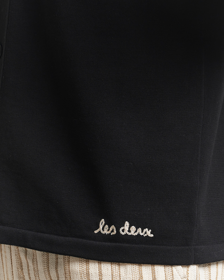 Herre | Skjorter | LES DEUX | Geoffery Short Sleeve Knitted Shirt Black