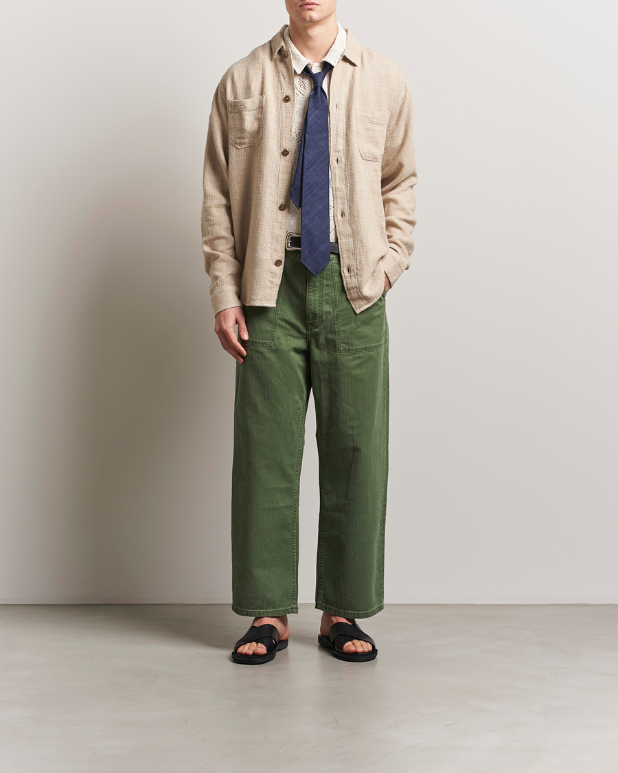 Herre | Skjorter | LES DEUX | Hamilton Viscose/Linen Overshirt Light Sand
