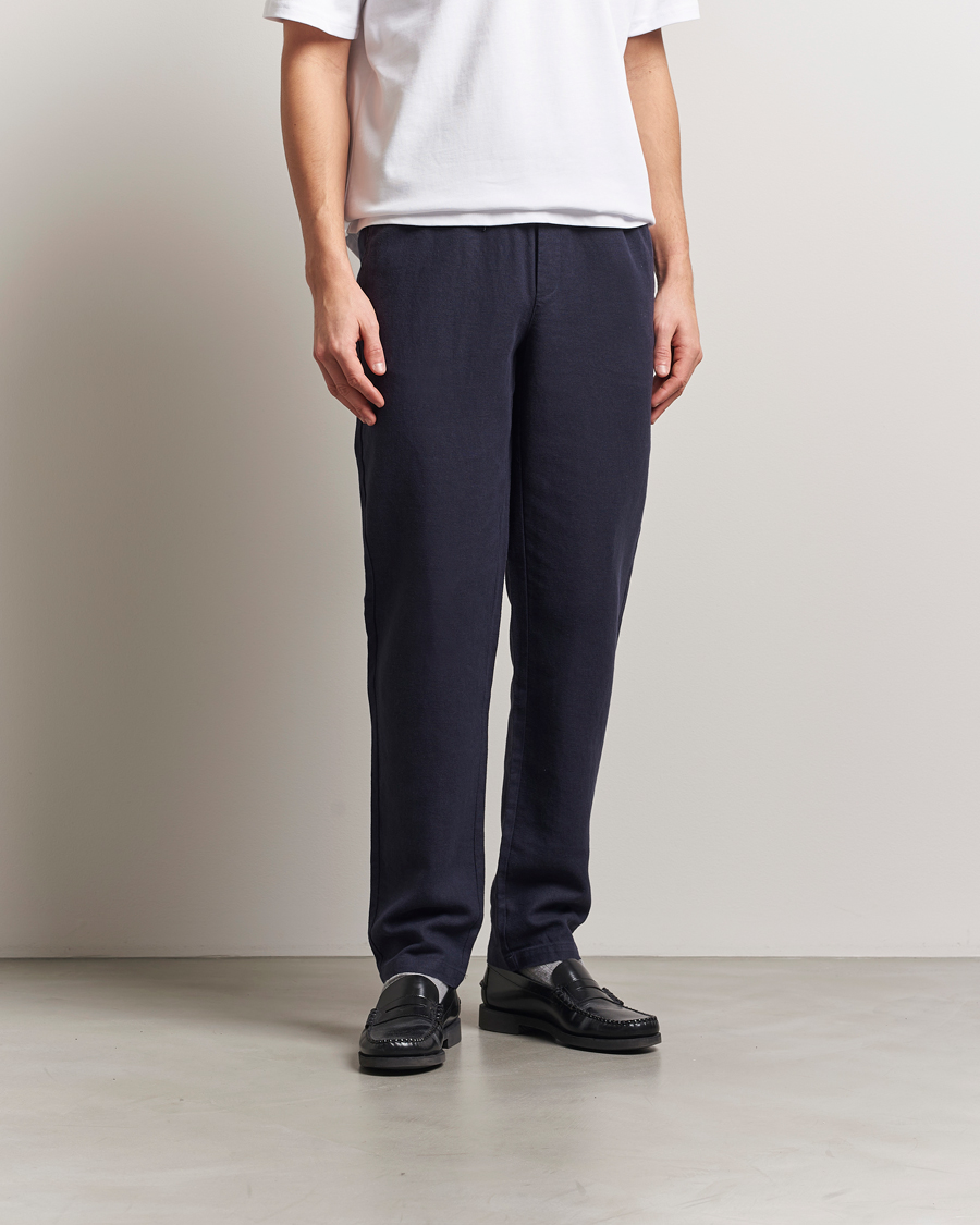 Herre | Bukser | LES DEUX | Patrick Linen Pants Navy