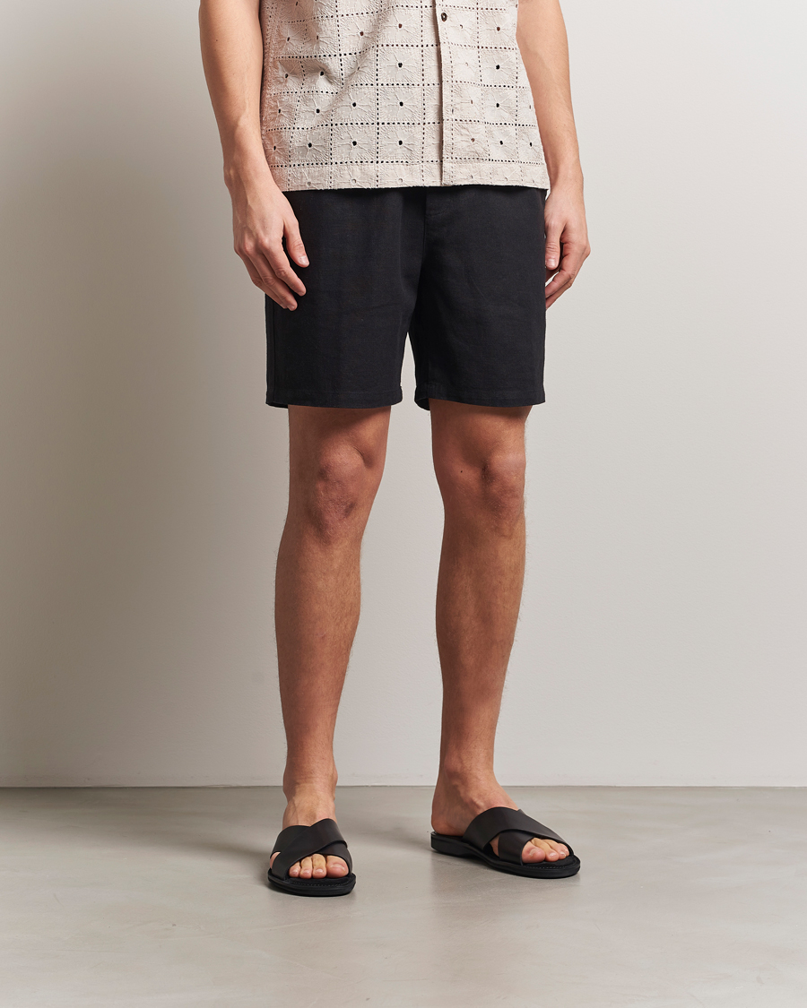 Herre | Shorts | LES DEUX | Otto Linen Shorts Black