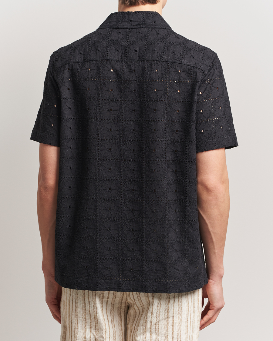 Herre | Skjorter | LES DEUX | Hector Anglaise Short Sleeve Shirt Black