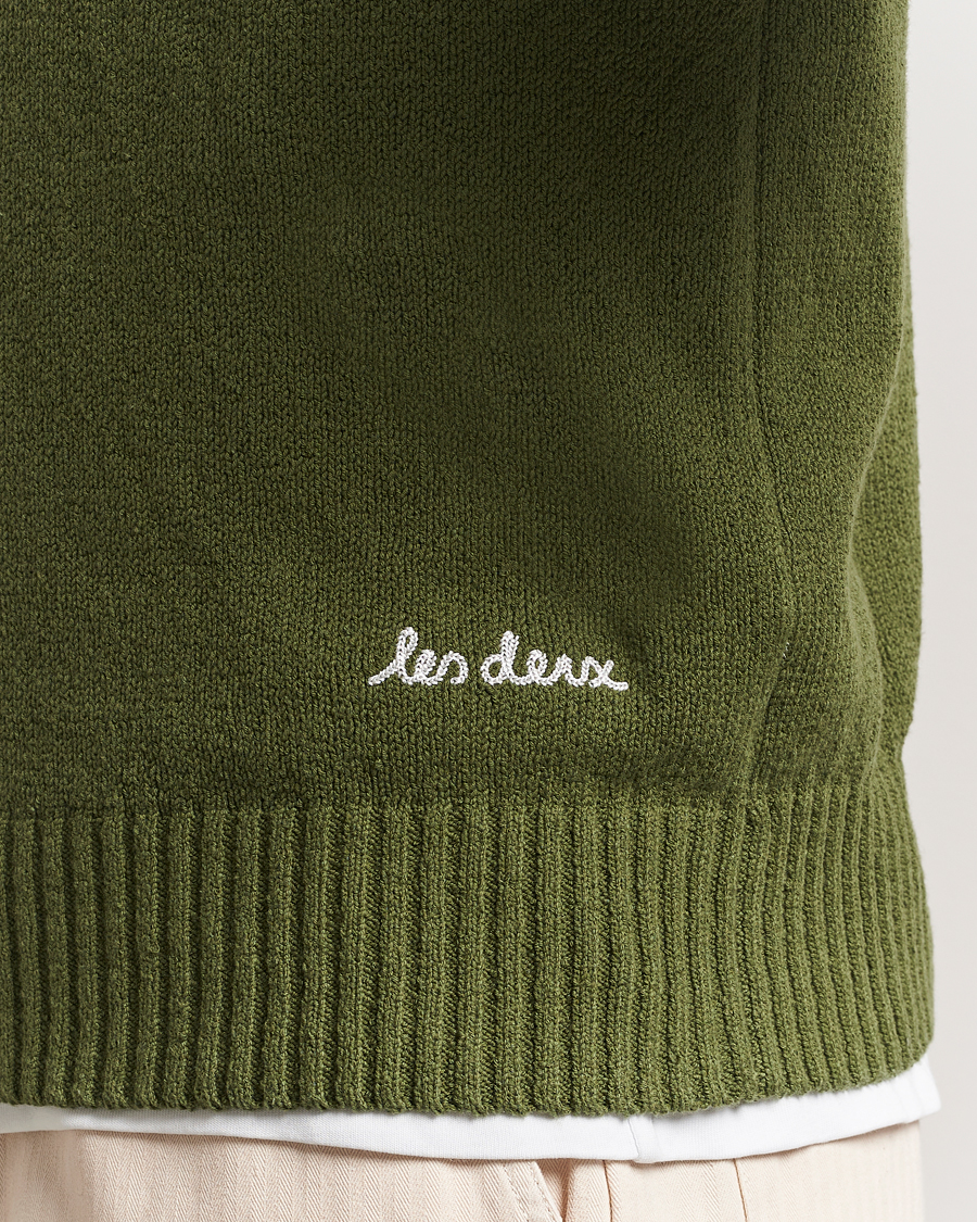 Herre | Gensere | LES DEUX | Brad Knitted Roundneck Chive Green