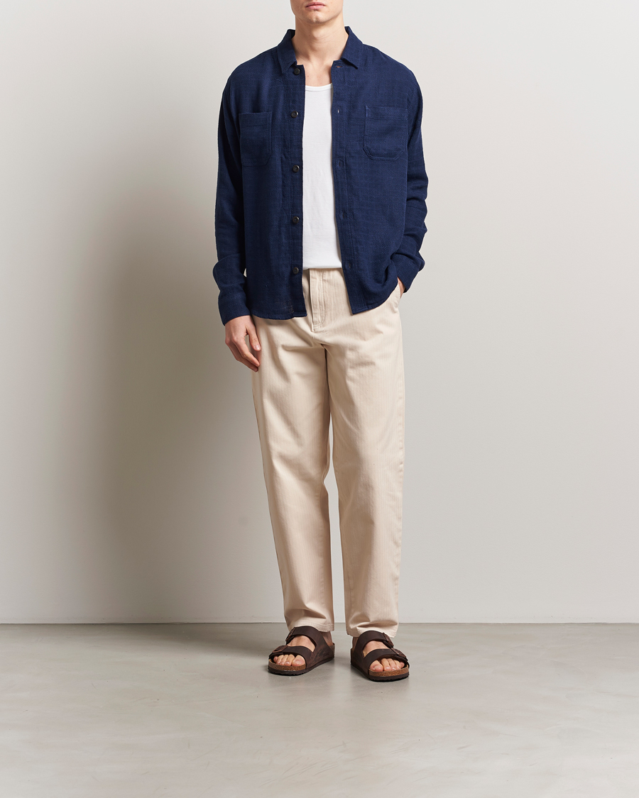 Herre | Bukser | LES DEUX | Cody Cotton Herringbone Pants Ivory