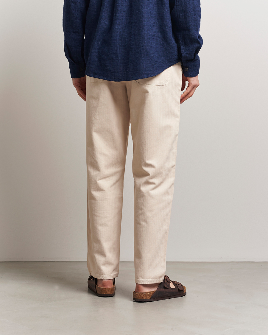 Herre | Bukser | LES DEUX | Cody Cotton Herringbone Pants Ivory