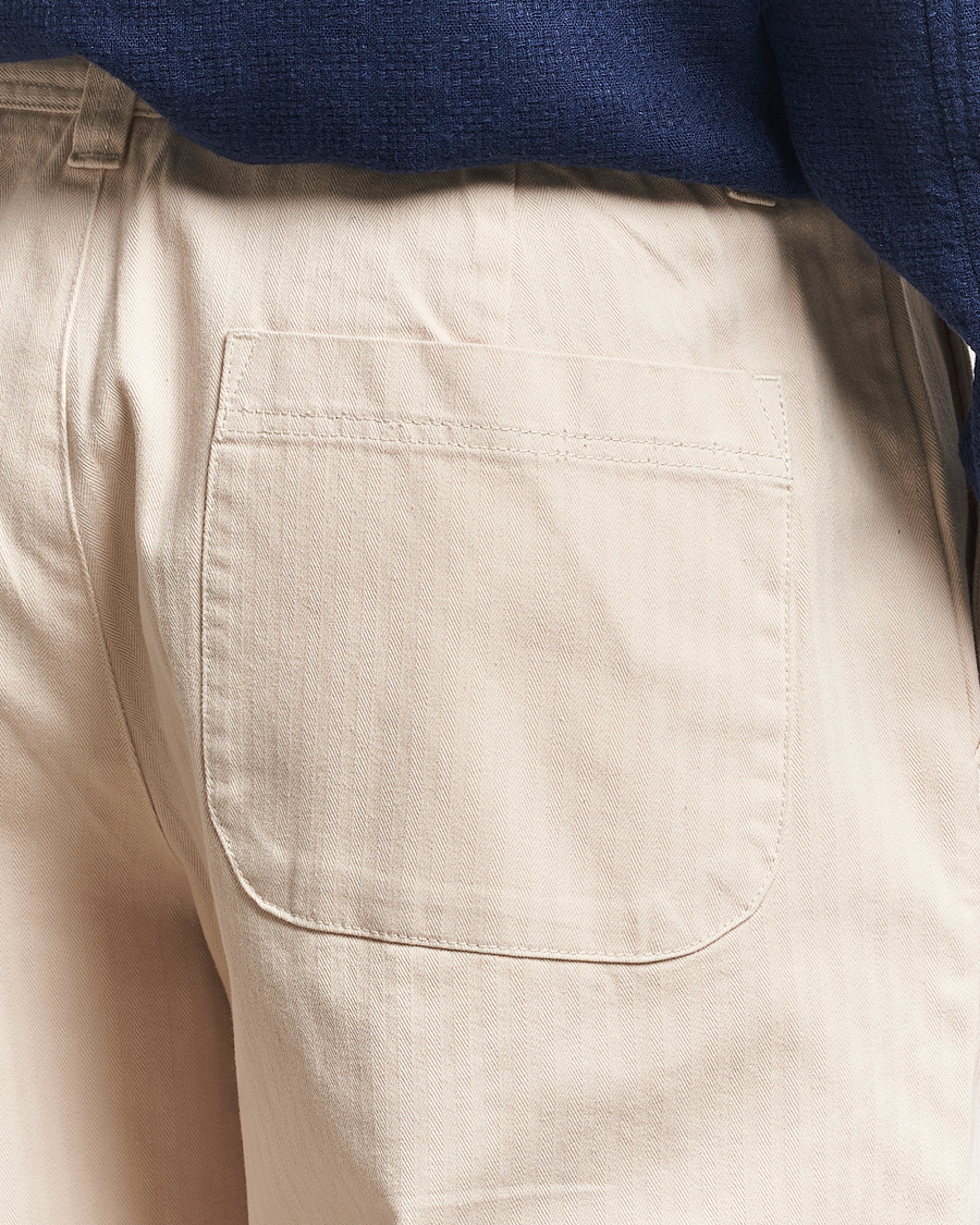 Herre | Bukser | LES DEUX | Cody Cotton Herringbone Pants Ivory