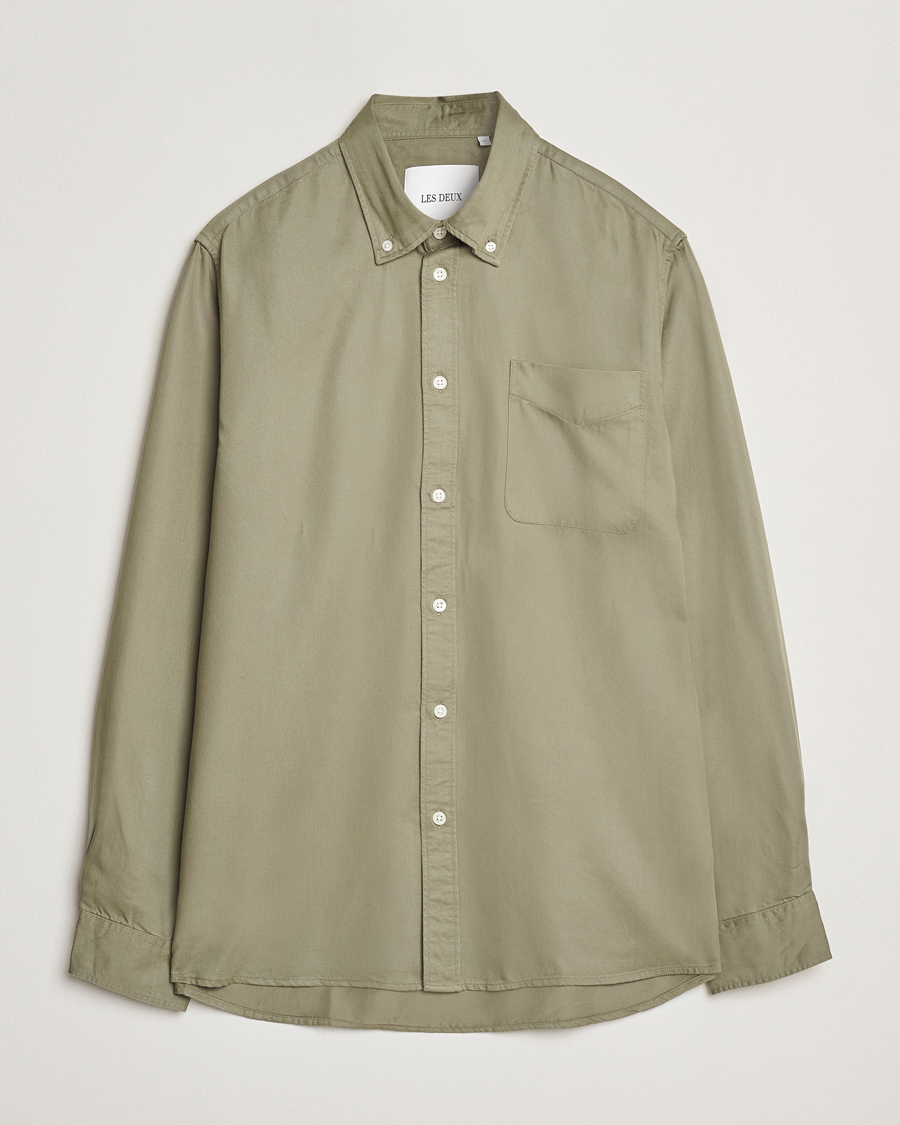 Herre | Skjorter | LES DEUX | Kent Tencel Shirt Lichen Green