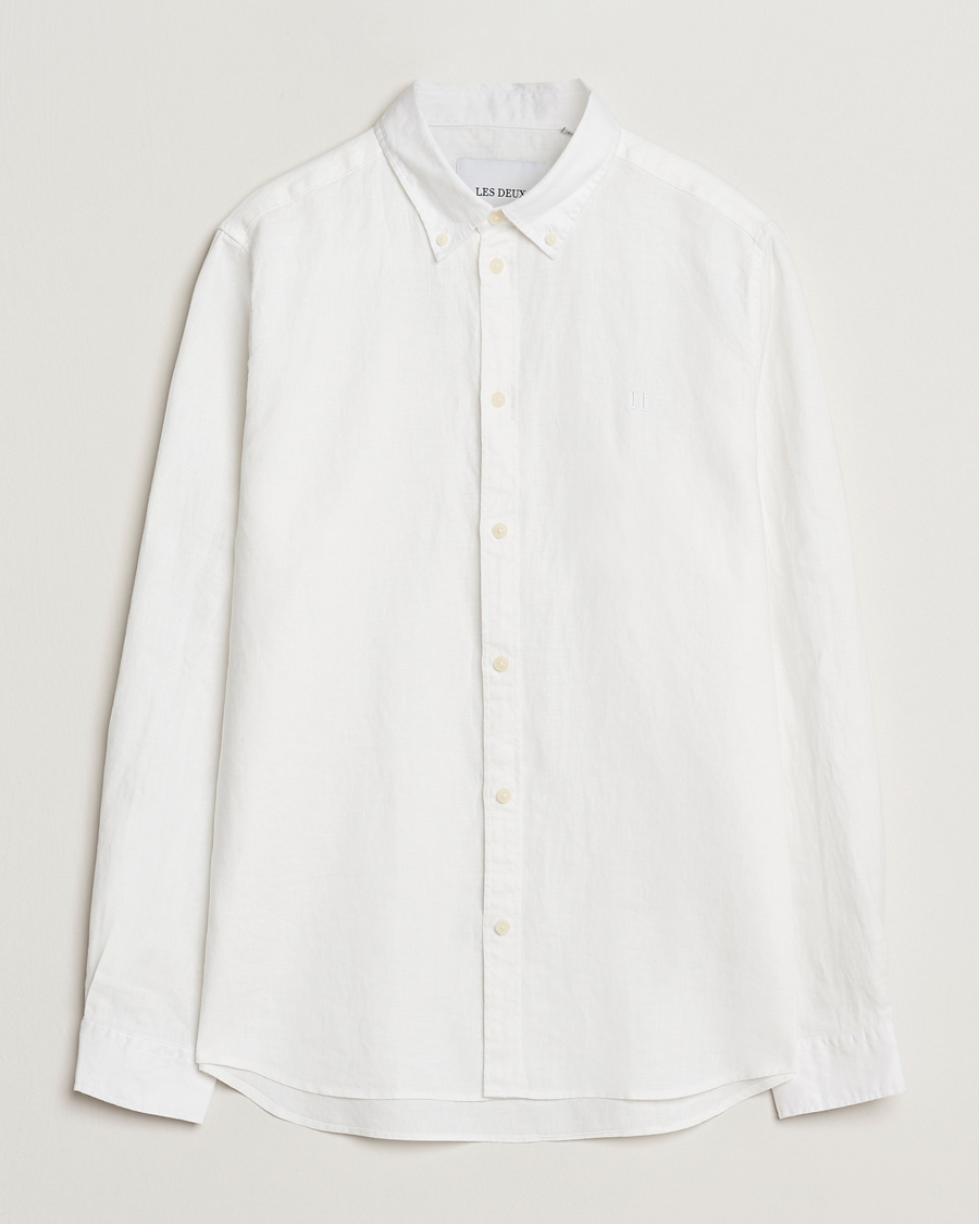 Herre | Skjorter | LES DEUX | Kristian Linen Shirt White