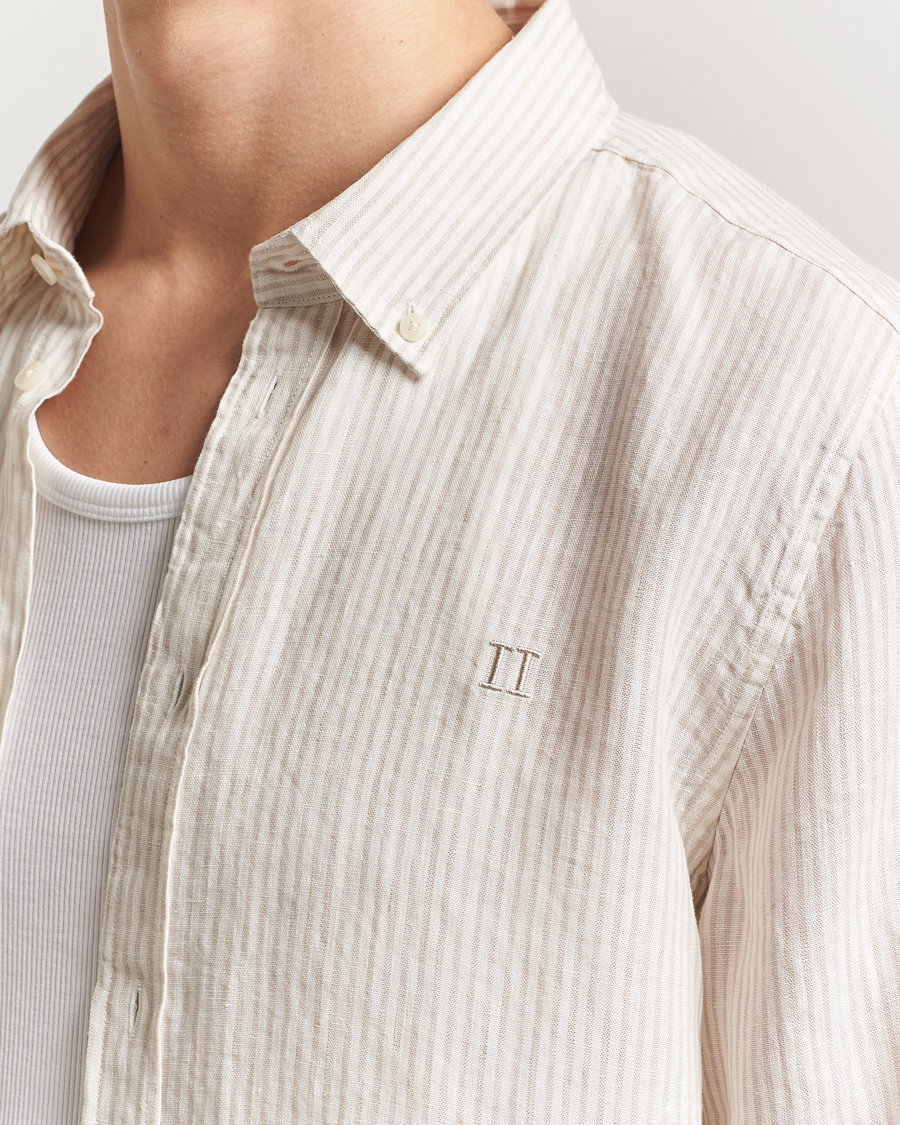 Herre | Skjorter | LES DEUX | Kristian Linen Shirt Ivory/Walnut
