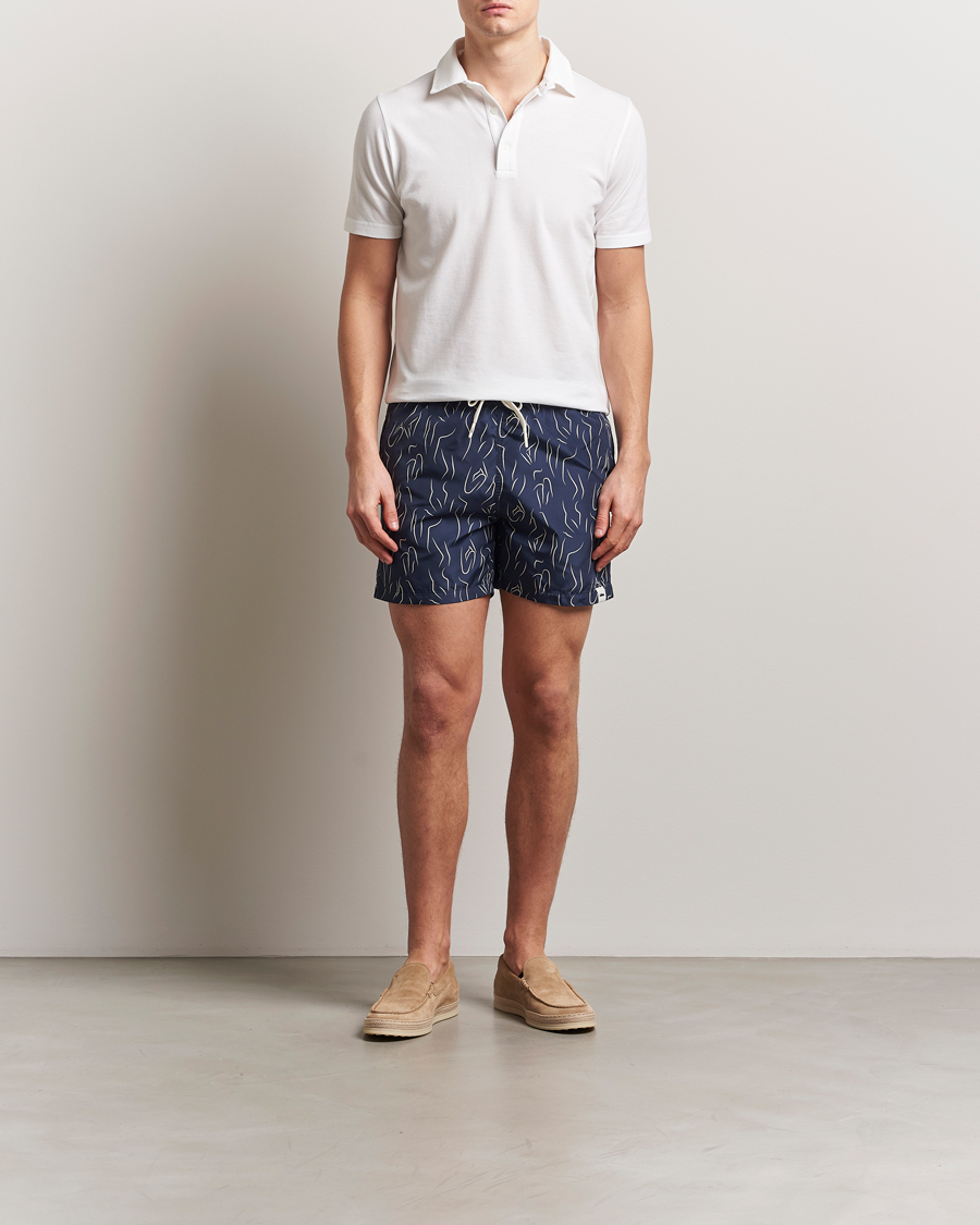 Herre | Badeshorts | Altea | Printed Swim Shorts Navy