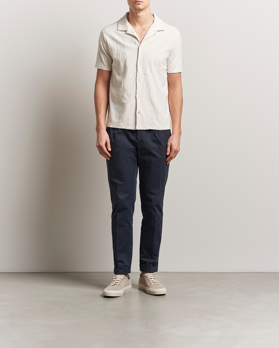 Herre | Pikéer | Altea | Terry Jacquard Cotton Polo Off White