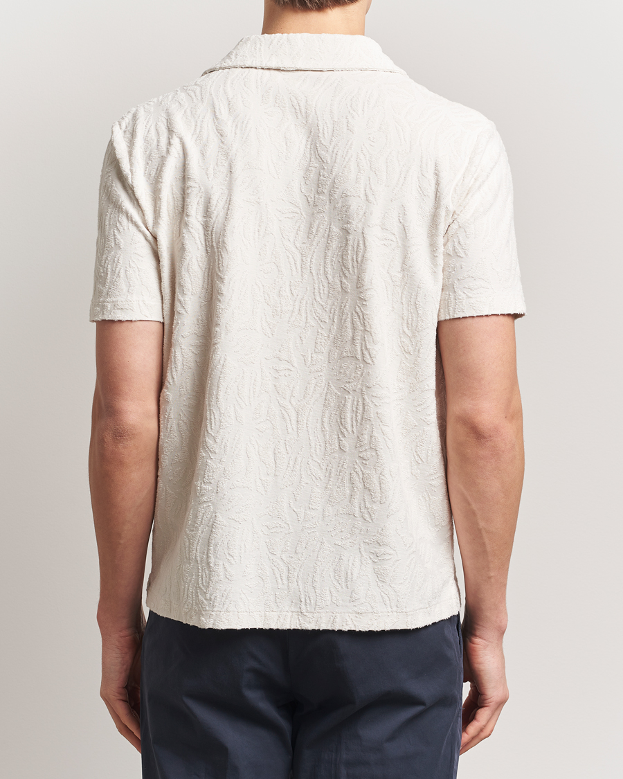 Herre | Pikéer | Altea | Terry Jacquard Cotton Polo Off White