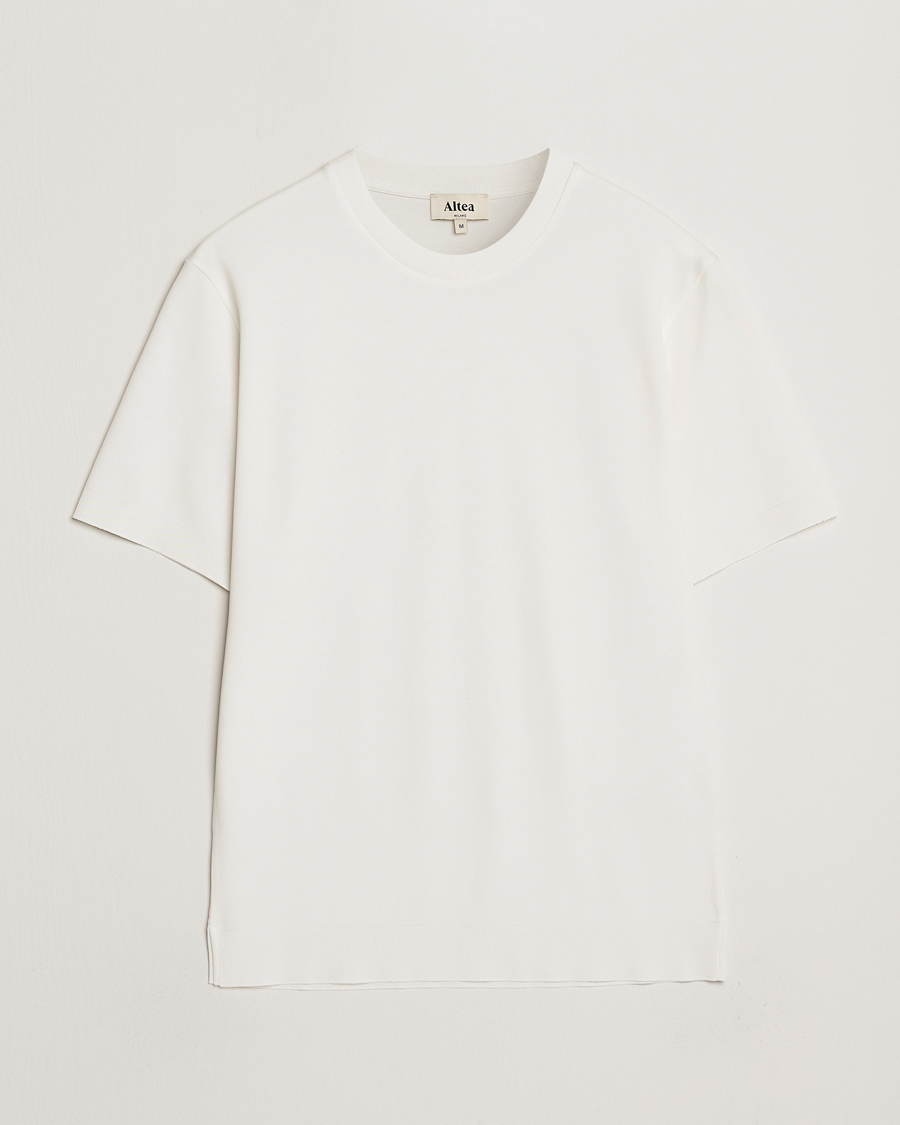 Herre | T-Shirts | Altea | Jersey Piquet T-Shirt Off White