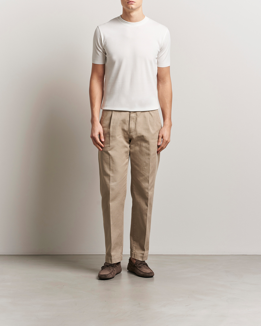 Herre | T-Shirts | Altea | Jersey Piquet T-Shirt Off White