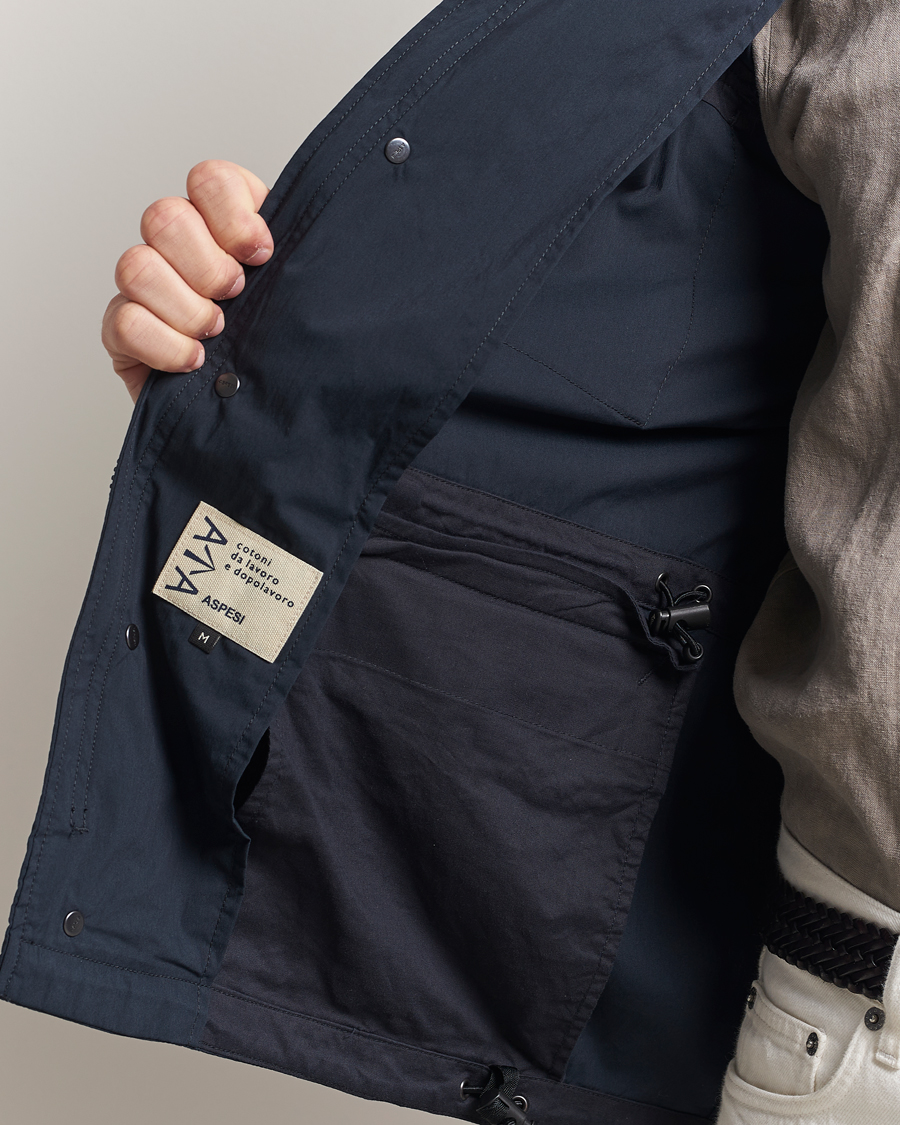 Herre | Jakker | Aspesi | Lightweight Cotton Field Jacket Navy