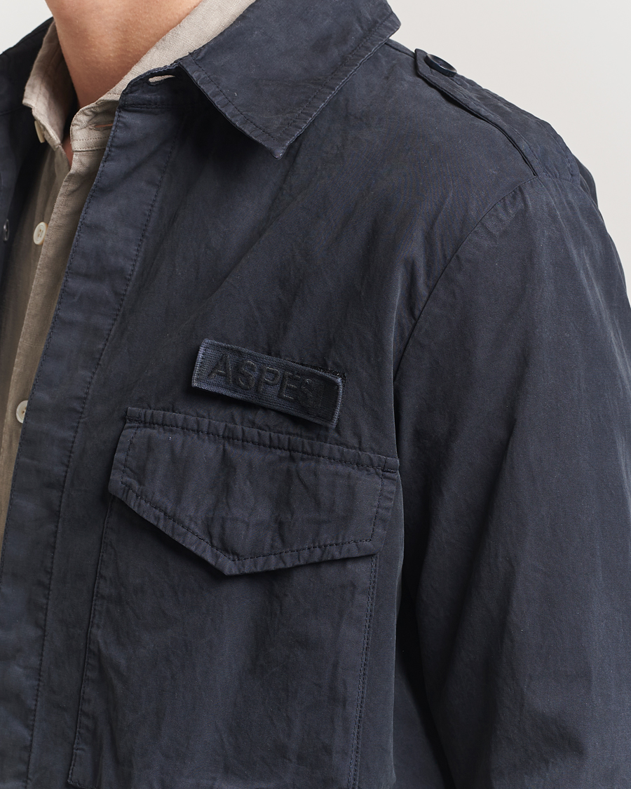 Herre | Jakker | Aspesi | Cotton Field Shirt Navy