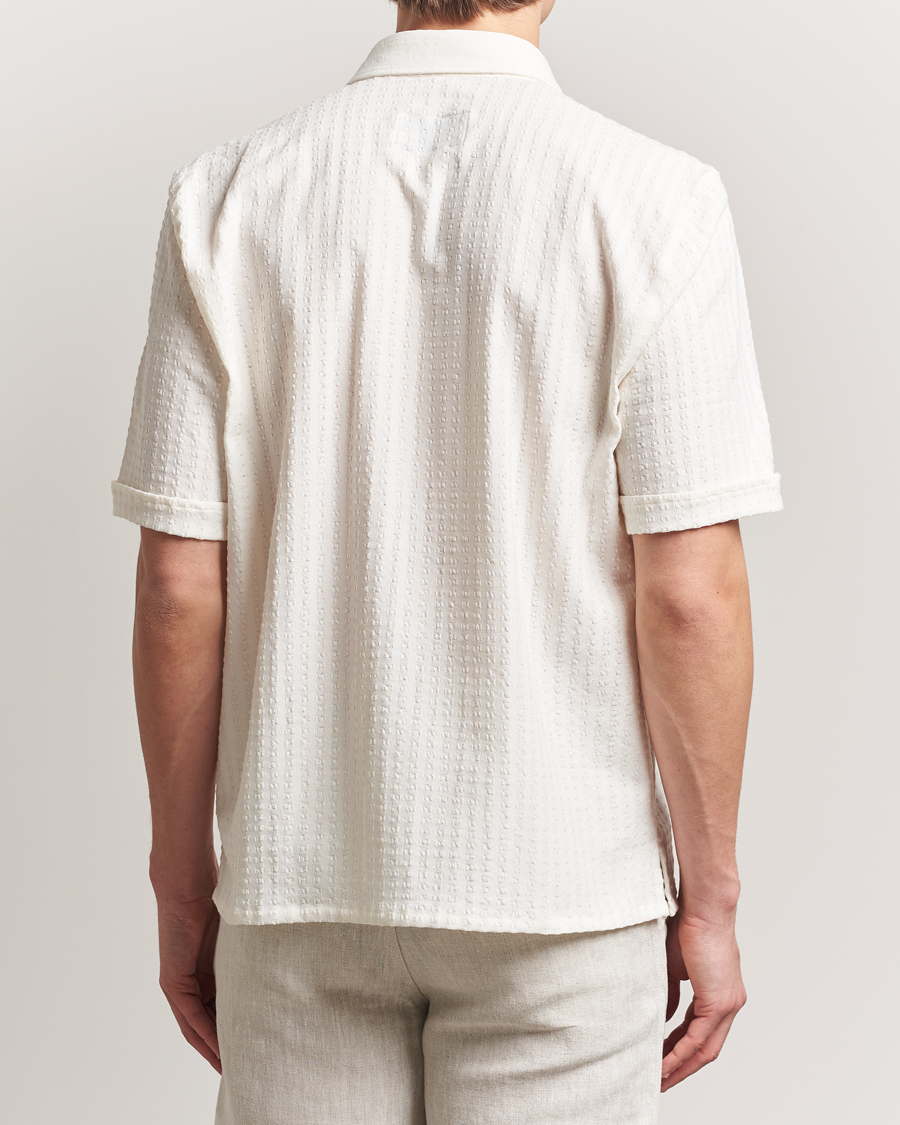 Herre | Skjorter | Peregrine | Seersucker Beach Shirt White Stripe