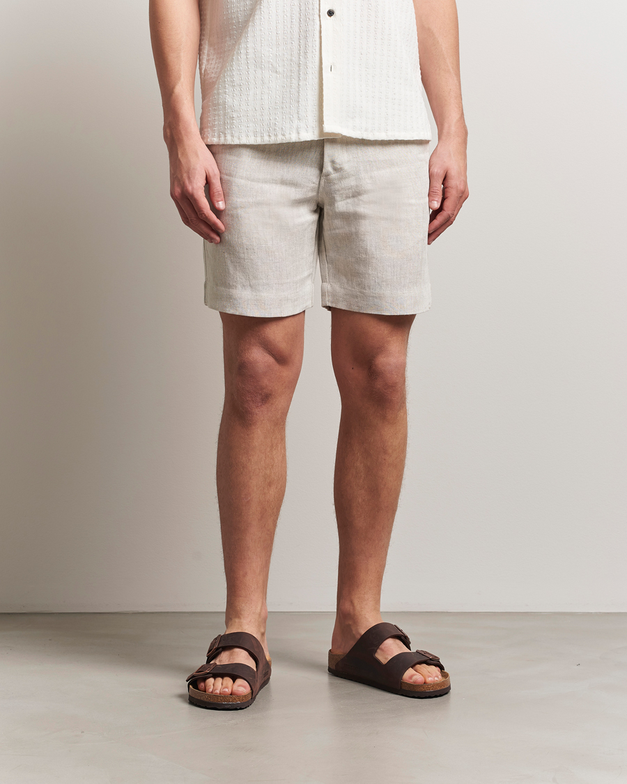 Herre | Shorts | Peregrine | Grange Linen Shorts Natural