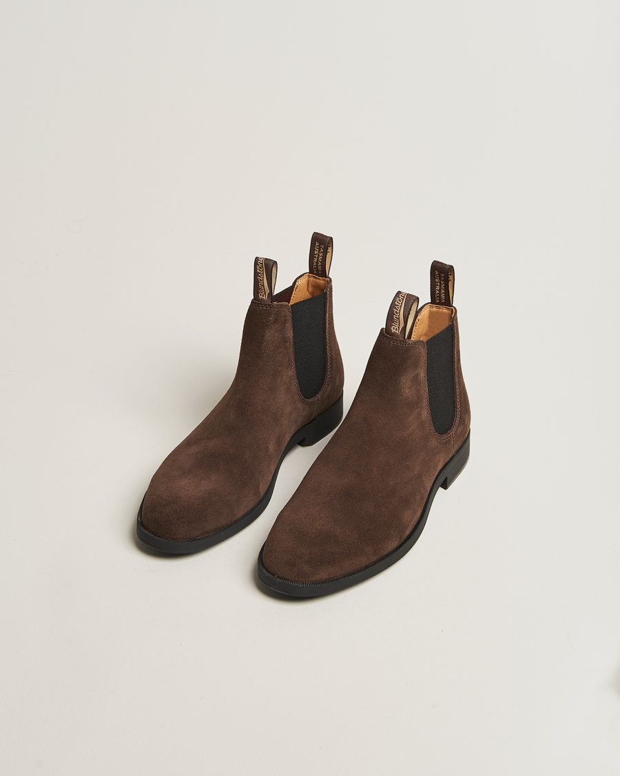 Herre | Støvler | Blundstone | 2391 Dress Ankle Suede Chelsea Boot Brown