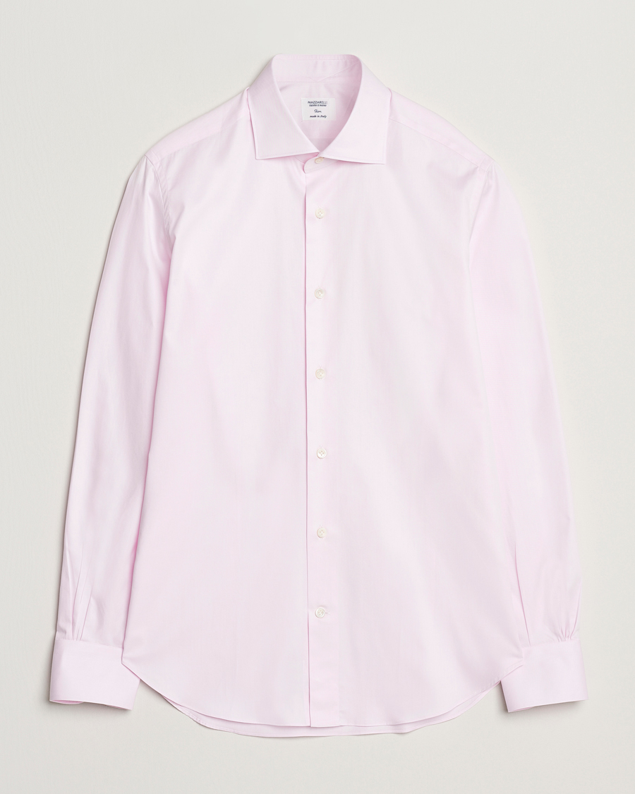 Herre | Skjorter | Mazzarelli | Soft Cotton Cut Away Shirt Rosa