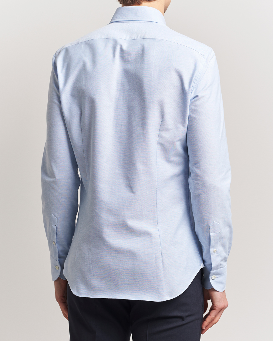 Herre | Skjorter | Mazzarelli | Soft Oxford Button Down Shirt Light Blue