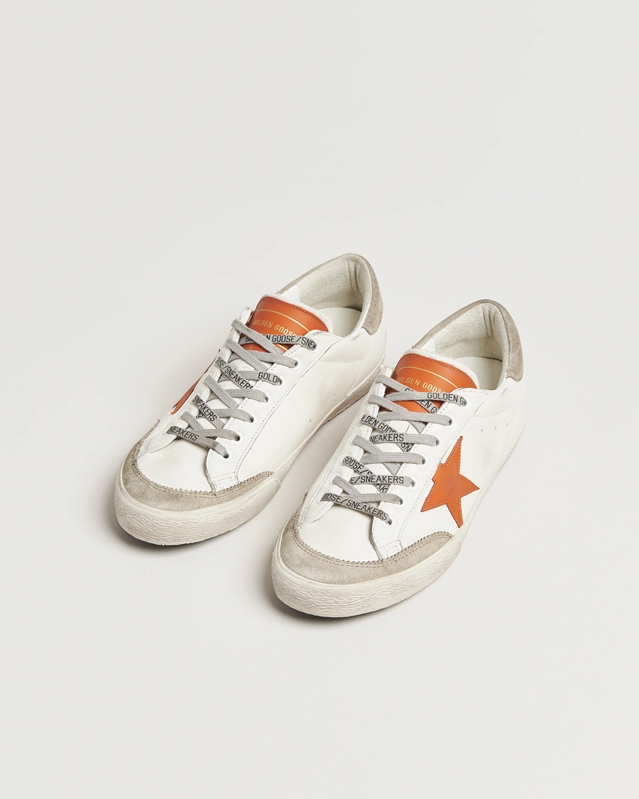 Herre | Sneakers | Golden Goose | Super-Star Sneakers White/Orange